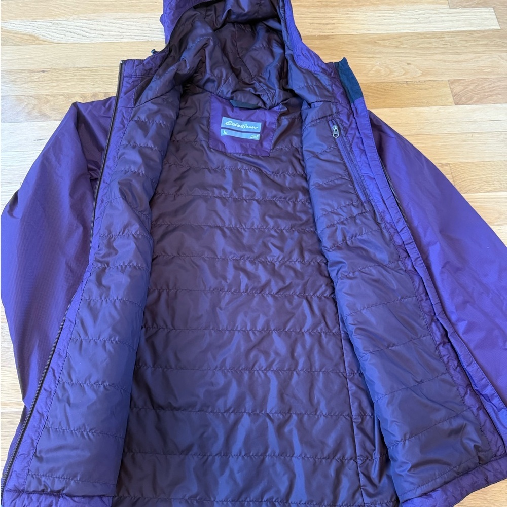 Eddie Bauer Women’s WeatherEdge Insulated Rain Jacket - Purple - Size M Women's - Picture 9 of 12